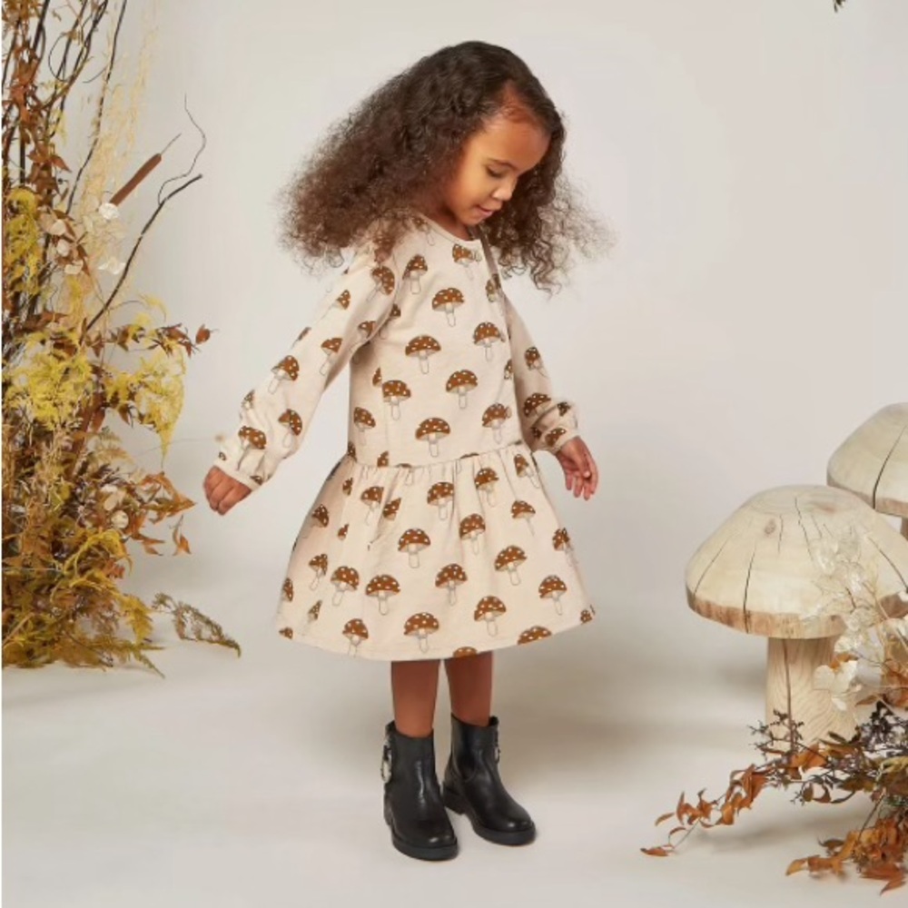 Rylee + Cru Mushroom Button Up Dress